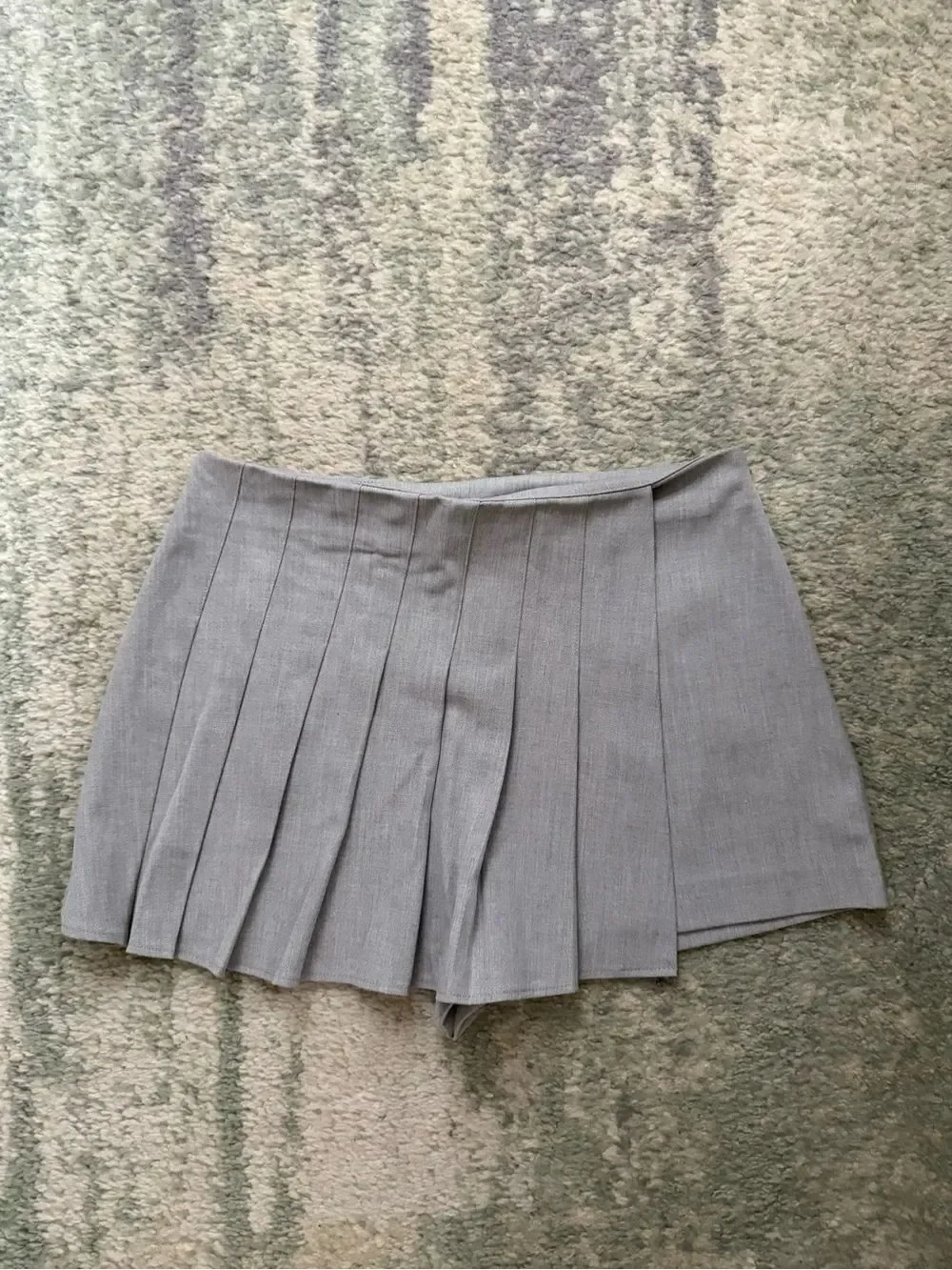 Zara Light Gray Pleated Skort